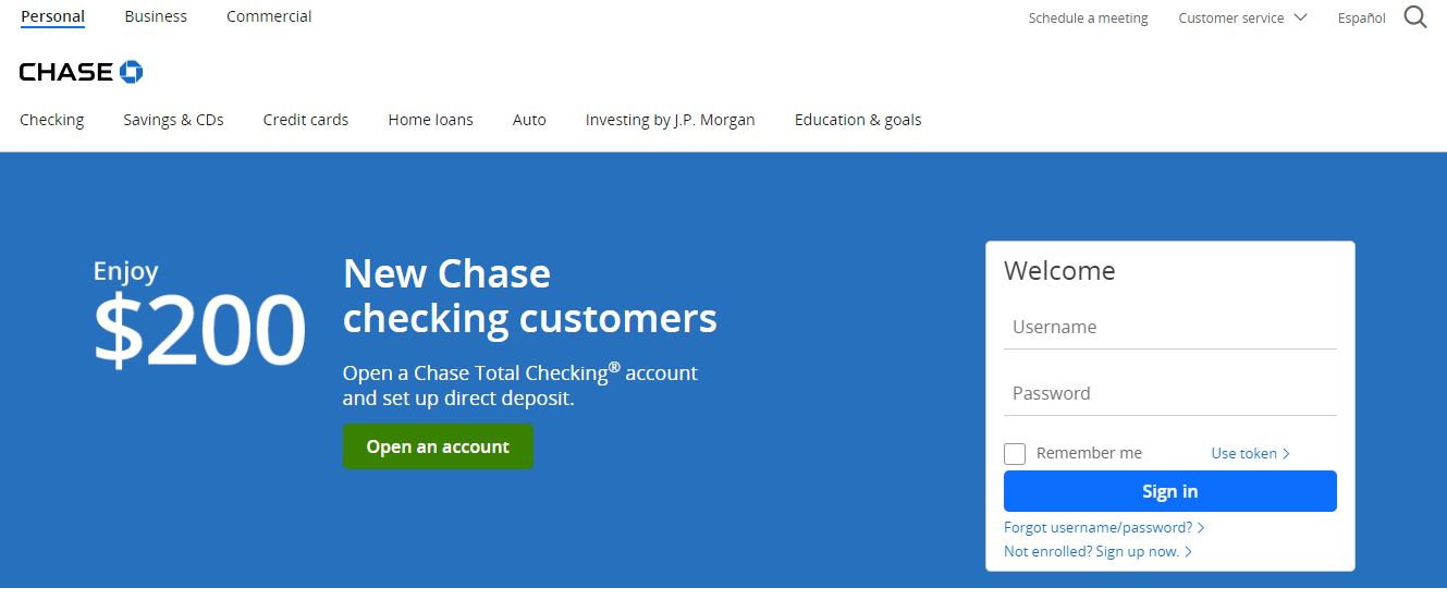 Access Your Chase Application