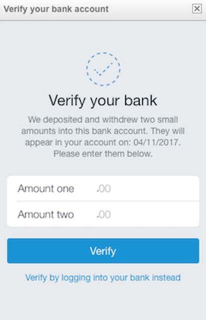 verify your bank account
